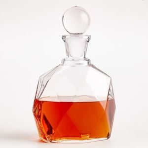 Crate & Barrel spectrum glass decanter NEW